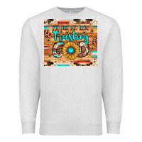 Oatmeal Heather i'm just out here trusting god Premium Sweatshirt - JahusDesignShop