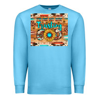 Ocean Blue i'm just out here trusting god Premium Sweatshirt - JahusDesignShop