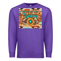 Purple i'm just out here trusting god Premium Sweatshirt - JahusDesignShop