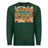 Sports Green i'm just out here trusting god Premium Sweatshirt - JahusDesignShop