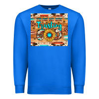 True Royal i'm just out here trusting god Premium Sweatshirt - JahusDesignShop