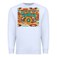 I'm Just Out Here Trusting God Premium Sweatshirt | Teevron