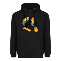 Black Heckle and Jeckle Heavyweight Hoodie - linhVisuals