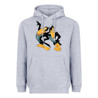 Heather Grey Heckle and Jeckle Heavyweight Hoodie - linhVisuals