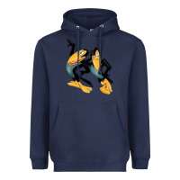 Navy Heckle and Jeckle Heavyweight Hoodie - linhVisuals