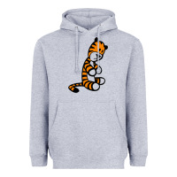 Heather Grey Calvin Bill Watterson Heavyweight Hoodie - linhVisuals