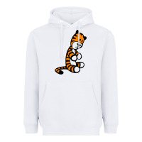 White Calvin Bill Watterson Heavyweight Hoodie - linhVisuals