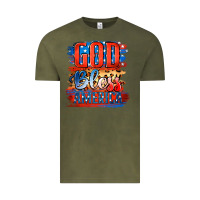 Vintage Olive God Bless America Vintage Tee - Jasminsmagicworld