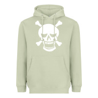 Matcha skull crossbones Heavyweight Hoodie - linhVisuals