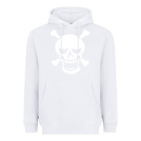 White skull crossbones Heavyweight Hoodie - linhVisuals