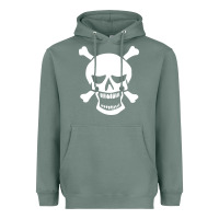 Sage skull crossbones Heavyweight Hoodie - linhVisuals