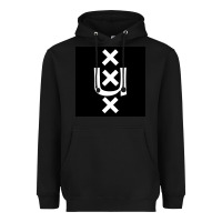 Black Amsterdam University Heavyweight Hoodie - linhVisuals