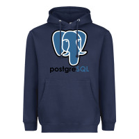 Navy Postgresql Heavyweight Hoodie - linhVisuals
