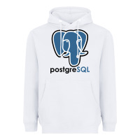 White Postgresql Heavyweight Hoodie - linhVisuals