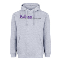Heather Grey kellogg high school Heavyweight Hoodie - linhVisuals