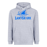 Heather Grey landshark Heavyweight Hoodie - linhVisuals