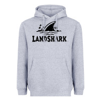 Heather Grey landshark Heavyweight Hoodie - linhVisuals