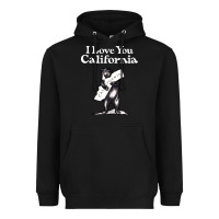 Black i love you california bear state hug Heavyweight Hoodie - linhVisuals