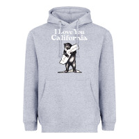 Heather Grey i love you california bear state hug Heavyweight Hoodie - linhVisuals