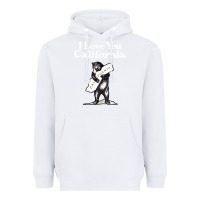 White i love you california bear state hug Heavyweight Hoodie - linhVisuals