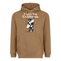 Toasted Coconut i love you california bear state hug Heavyweight Hoodie - linhVisuals