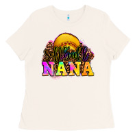 Bone softball nana Ladies Tee - OliviaCreatesArt