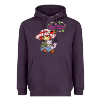 Plum strawberry shortcake and cat Heavyweight Hoodie - linhVisuals