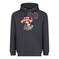 Smoke strawberry shortcake and cat Heavyweight Hoodie - linhVisuals