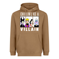 Toasted Coconut chillin like a villain Heavyweight Hoodie - linhVisuals