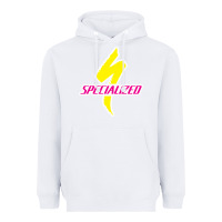 White Specialized Bikes Bicycle Heavyweight Hoodie - linhVisuals