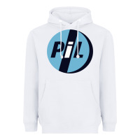 White PiL Public Image Ltd Heavyweight Hoodie - linhVisuals