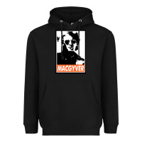 Black macgyver Heavyweight Hoodie - linhVisuals