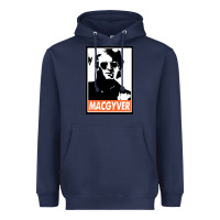 Navy macgyver Heavyweight Hoodie - linhVisuals