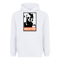 White macgyver Heavyweight Hoodie - linhVisuals