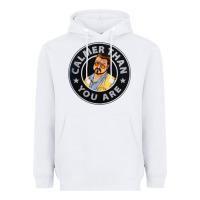 White calmer than you are Heavyweight Hoodie - linhVisuals