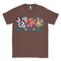 Chestnut Peace love Easter Day Classic Tee - HowdyJamesFarm