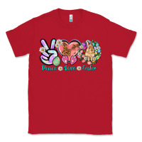 Red Peace love Easter Day Classic Tee - HowdyJamesFarm