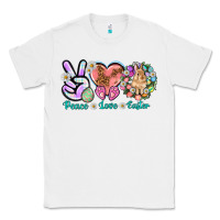 White Peace love Easter Day Classic Tee - HowdyJamesFarm