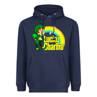 Navy luv lucky charms Heavyweight Hoodie - linhVisuals