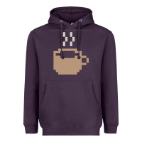 Plum pixel coffee Heavyweight Hoodie - linhVisuals