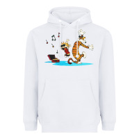 White calvin music Heavyweight Hoodie - linhVisuals