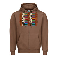 Chestnut serape cowhide  brushstroke Zipper Hoodie - AdoDesignShop