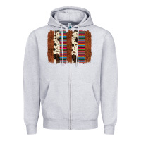 Heather Grey serape cowhide  brushstroke Zipper Hoodie - AdoDesignShop
