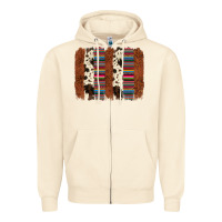Sandshell serape cowhide  brushstroke Zipper Hoodie - AdoDesignShop