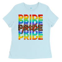 Baby Blue pride pride pride Ladies Tee - OliviaCreatesArt