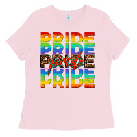 Bubblegum Pink pride pride pride Ladies Tee - OliviaCreatesArt