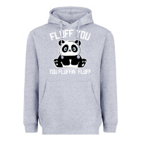 Heather Grey panda cub fluff you giant panda Heavyweight Hoodie - linhVisuals