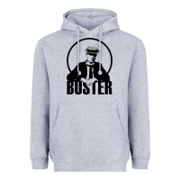 Heather Grey buster keaton Heavyweight Hoodie - linhVisuals