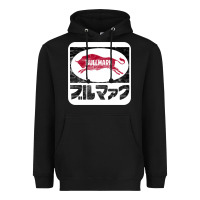 Black bullmark Heavyweight Hoodie - linhVisuals