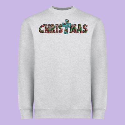 Christmas Cross Heavyweight Sweatshirt Designed By Adodesignshop